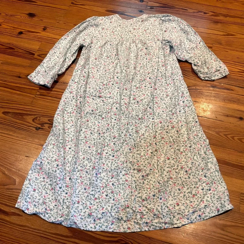 Ashley Taylor Floral Cotton Flannel Nightgown Plus 1X Cottagecore Prairie Modest